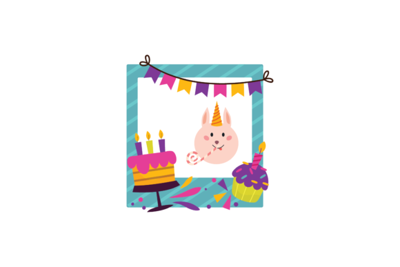 Birthday Frame Bunny SVG Graphics & Icons Review