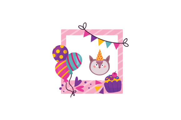 Birthday Frame Owl Animals Svg Graphics Icons Review