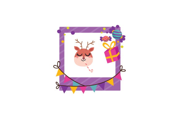 Birthday Frame Sticker Deer Animals Graphics and Icons Review