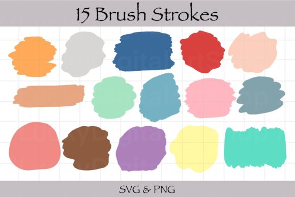 Brush Stroke Sublimation SVG Clipart for Graphics & Print Templates