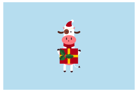 Christmas Decoration Sticker Cow Svg: Graphics & Illustrations Review