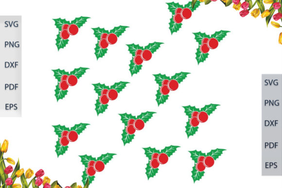 Christmas Mistletoe Pattern SVG Files