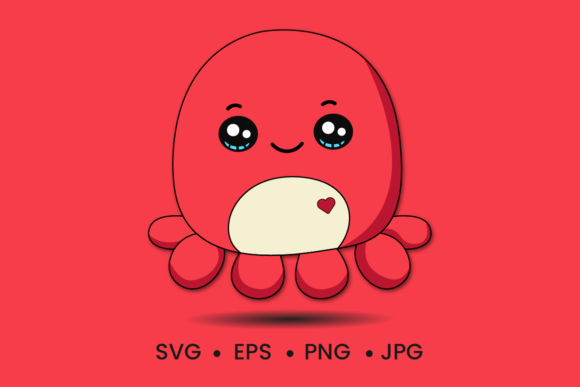 Cute Baby Octopus Clipart Vector Sticker: Graphics & Illustrations Review