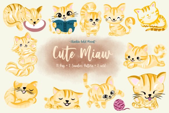 Cute Miaw Graphics: Illustrations for Digital Products