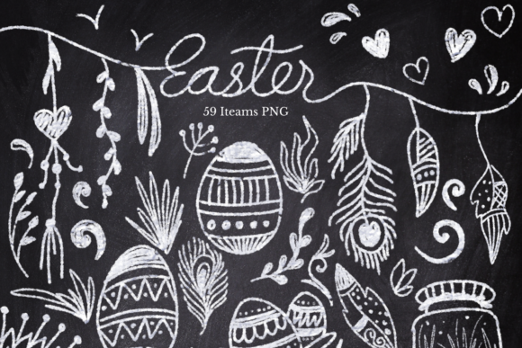 Easter Chalk Collection: Graphics & Illustrations for Local Brands
