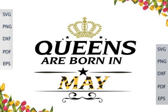 Gift for May Queens, Leopard Font: Graphics & Print Templates