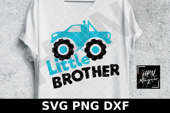 Little Brother Svg Monster Truck SVG: Graphics with Character